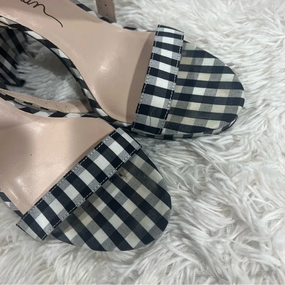 Libby Edelman LE Amanda Buffalo plaid chunky heels Size 11 - Picture 5 of 13